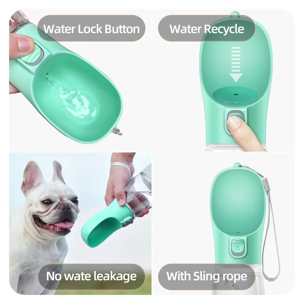 Portable Pet Water Bottle — Leakproof Travel Drinking Dispenser for Dogs & Cats