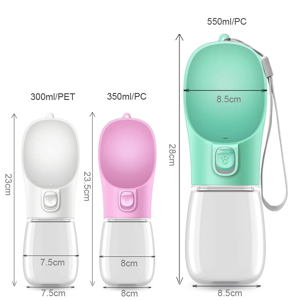 Portable Pet Water Bottle — Leakproof Travel Drinking Dispenser for Dogs & Cats