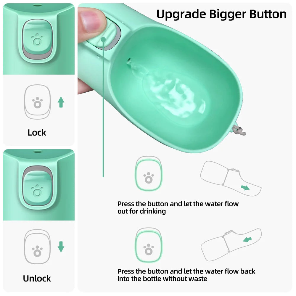 Portable Pet Water Bottle — Leakproof Travel Drinking Dispenser for Dogs & Cats