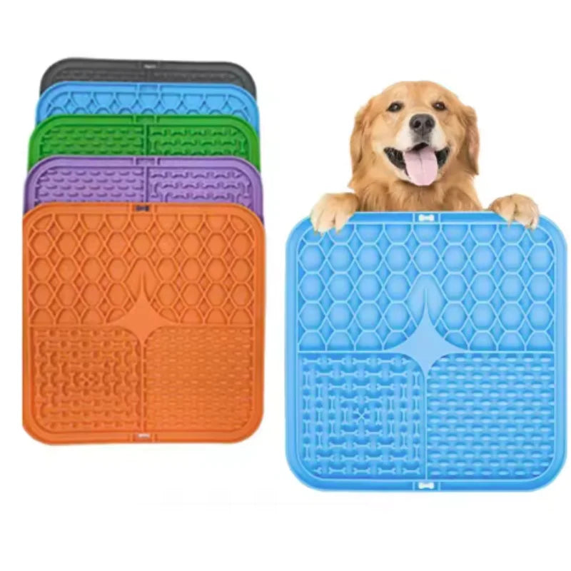 Silicone Lick Mat for Dogs & Cats — Anxiety Relief Slow Feeder with Suction Cup